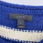 J Crew 56836 Twisted Stitch Stripe Pullover Sweater Navy Ivory Size S Blue Photo 1