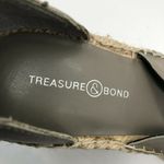 Treasure & Bond  Wedge Espadrille Sandals Ankle Strap Leather Open Toe Taupe 9.5 Photo 4