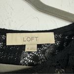 Loft Black Sheer Crochet Short Sleeve Blouse Womens XS Whimsigoth Boho Fall Top Photo 1