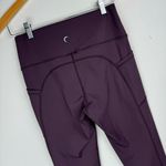 Zyia Active Wine Pocket Brilliant Hi Rise Crop Leggings Sz 8-10 Purple Plum Photo 11