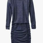 Athleta Blue Tulip Ruched Long Sleeve Dress Size Small Photo 0