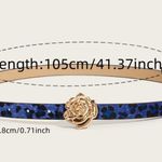 Blue Floral Leopard Belt Photo 1