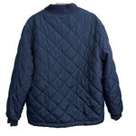 Reversible Navy Quilted Sherpa Fleece Jacket Women’s XL Blue Photo 3