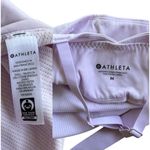 Athleta  Lotus Size Medium Sports Bra Light Purple Long Workout Bra Racer Back Photo 2