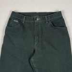 Wrangler Vintage Women's Tapered Jeans Size 10 Dark Green High Rise 90s Denim Photo 2