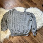 Free People Flaunt It Heather Grey One Shoulder Sweater Top Photo 1