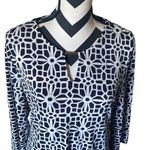 Tacera {} ~ black & white with a hint of blue at the bottom ~ versatile dress Photo 1