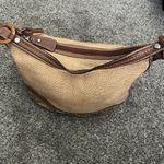 Fossil Woven Straw & Patterned Fabric Hobo Shoulder Bag with Leather Trim Photo 5