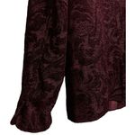 Coldwater Creek  Jacket Maroon Red Women Tapestry Button Up Long Sleeve SZ M Photo 6