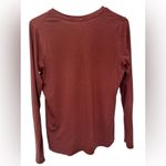 Long sleeve burgundy/brown soft tee shirt Red Photo 1