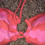 Victoria's Secret Victoria’s Secret bikini top swim wear ruffle top pink and coral color large Photo 2