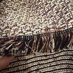 White House | Black Market WHBM Waterfall Fringed Cardigan Sweater Size Medium Tweed Grandma Comfy F8 Photo 6