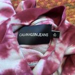 Calvin Klein JEANS MOCK NECK RED & GREY TIE DYE SWEATSHIRT Photo 1
