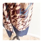 Animal And Denim Blue Print Boutique Scarf Oversized Lightweight Photo 7