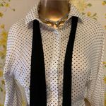 ZARA trafaluc Tie neck polka dot button front blouse size S Photo 7
