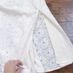 Rebecca Taylor • Lace Maxi Skirt cream New Ivory flowy slit crochet beach summer Photo 10