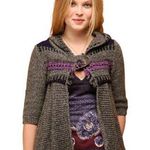 Free People  Gray Sweater Gretel Swing Hooded Cardigan Wool Angora Size XS GUC Photo 0