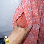 J.Crew New  Vivid Coral Floral Tie Neck Midi Dress Size 10 Photo 4