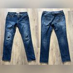 CAbi  Jeans Patchwork Distressed Boyfriend Slim Stretch Distressed Medium Wash 4 Photo 2