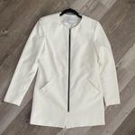 Katherine Barclay  white long blazer jacket coat size small Photo 7