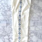 Foxiedox New Embroidered Cropped Pants Spellgirl Culottes White Blue Size Medium Photo 10