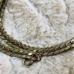 Vintage Gold Tone Flat Chain Necklace Photo 4