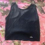 Alo Yoga crop top black cross front tank Photo 7