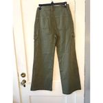 Paige Carly Wide Leg Ankle Cargo Pants Ivy Green NWT Size 27 Photo 6