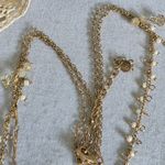 Double Choker Necklace Set Crochet and Double Strand Chain Gold Photo 8