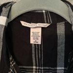 Victoria's Secret Pajama Dress plaid flannel black white pink medium Photo 1