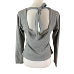 Pilcro  Gray Waffle Knit Long Sleeve Notch Neck Top M Casual Minimal Photo 1