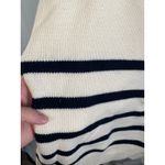 Elie Tahari  Striped Knit 1/4 Zip Pullover Sweater, Women's XS‎ Beige Black B11 Photo 2