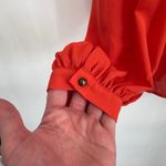 Cruel Denim Popover Top Women Small Orange Polyester Embroidered Cowgirl Western Photo 3