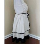 YA Los Angeles Beige Black Ruffle Trim Strapless Silk Party Dress  from ModCloth Photo 2