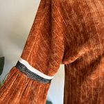 THML Velour Bell Sleeve Burnt Orange Sweater Sz Small NWT Photo 4