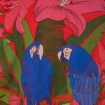 Farm Rio Summer Foliage Scarf Red Maxi Dress Size Large Special Event Photo 9