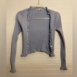Haute Monde Light Blue Ruffled Women's Sweater Photo 0