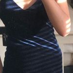 Lulus Navy Blue Velvet Dress Photo 2