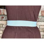 Gutos W germany elastic belt round filigree clasp goldtone blue 1980s Photo 4