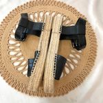 Vince  Edina Black Croc Embossed Black Leather Espadrille Sandal Platform Edie 11 Photo 4