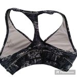 Athleta  Black White Print Racer Back Athletic Sports Bra Size Small Photo 1
