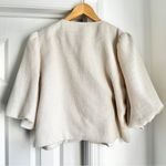 Anthropologie Anthro Dolan Puff Sleeve Bow Tweed Blazer Jacket, L Photo 3