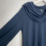 Anthropologie Daily Practice Women S Navy Blue Cowl Neck Sweatshirt Long Sleeve Photo 3
