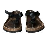 Birkenstock Gizeh Sandals L9 M7 Black Patent Leather Birko-Flor Thong Boho Photo 1