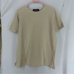 Sag Harbor  Petite Style 2053 Basic T Shirt Womens Medium Beige Photo 0