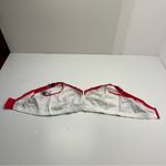 Catherines  Intimates No Wire Cotton Comfort White Red Cardinal Bra Size 48DD NEW Photo 8