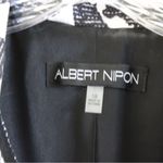 Albert Nipon Black & White Floral Print Dress & Coat Set Gray Size 18 Photo 4