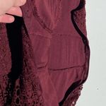 Abercrombie & Fitch ABERCROMBIE Women’s Burgundy Lace Sleeveless Mini Dress Size 10 Photo 7