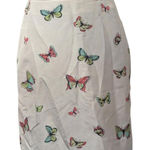 Grace Elements  100% Silk Butterfly Print Pencil Skirt Whimsy 4 Photo 0