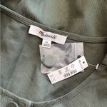 Madewell  Crop Cargo-Pocket Crewneck Top in Dark Loden, Size X-Large Photo 6